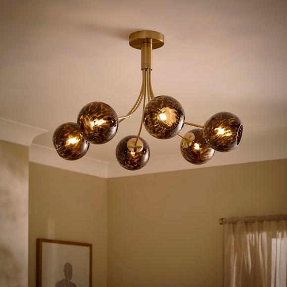 Kira 6 Light Tortoiseshell Ceiling Light