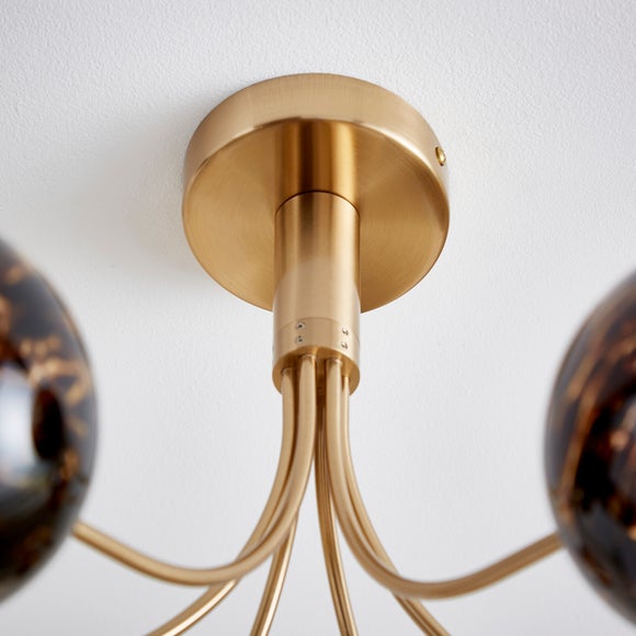 Kira 6 Light Tortoiseshell Ceiling Light