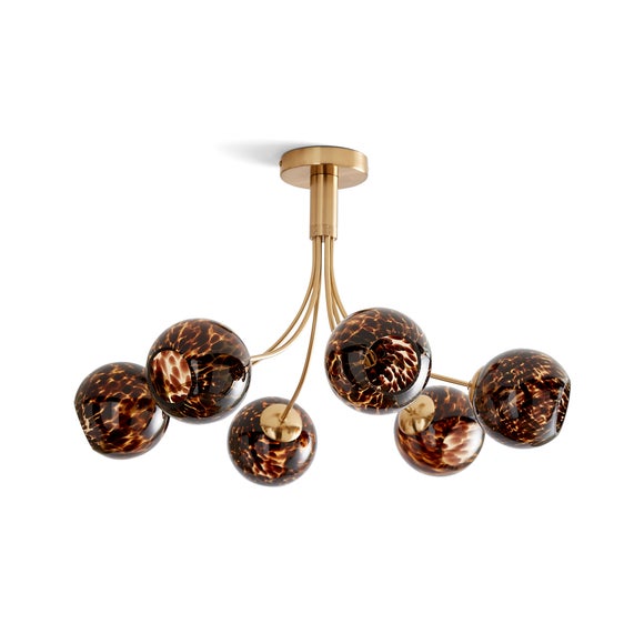 Kira 6 Light Tortoiseshell Ceiling Light