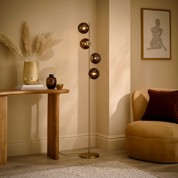 Kira 4 Light Tortoiseshell Floor Lamp