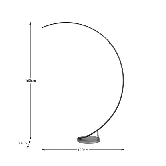 Quinlan Exaggerated Touch Dimmable Arc Floor Lamp