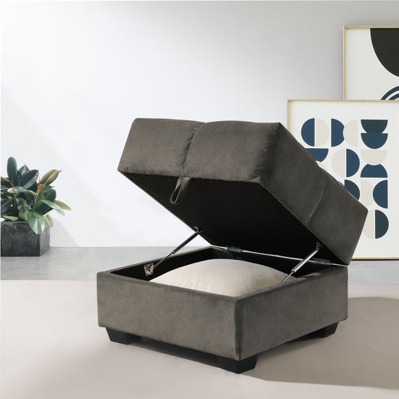 Margo Velvet Storage Ottoman, product image 5