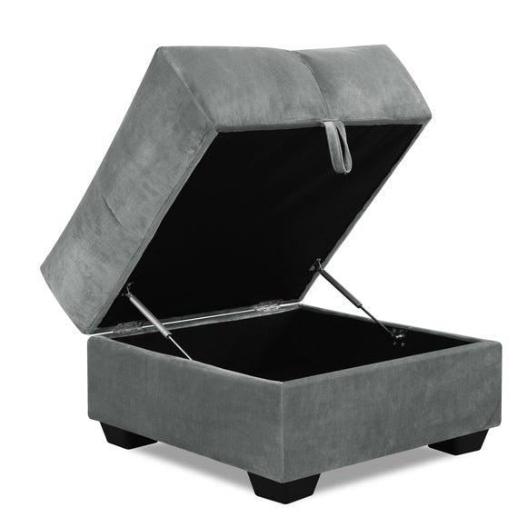 Margo Velvet Storage Ottoman, product image 2