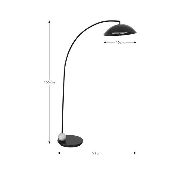 Hotel Marmont Modern 2 Light Arc Floor Lamp