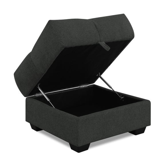 Margo Chenille Storage Ottoman, product image 2
