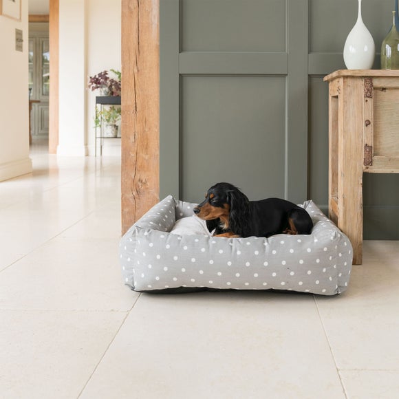 Lords and Labradors Balmoral Spotty Box Dog Bed, product image 1