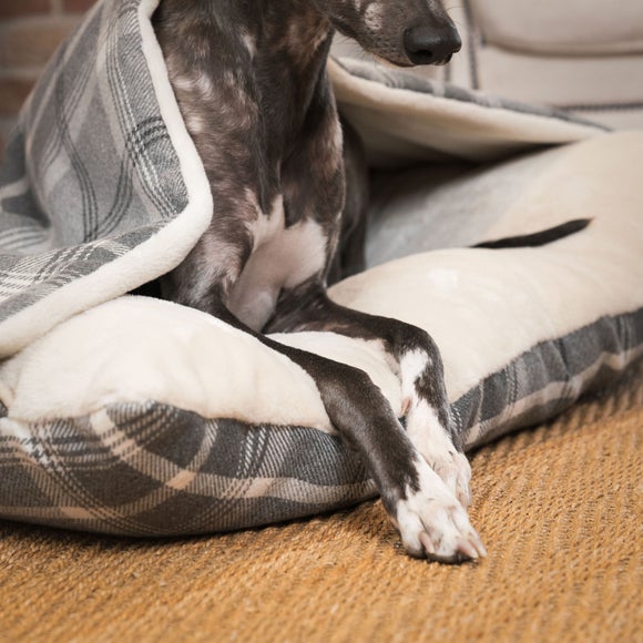 Lords and Labradors Balmoral Tweed Sleepy Burrow Dog Bed, product image 27