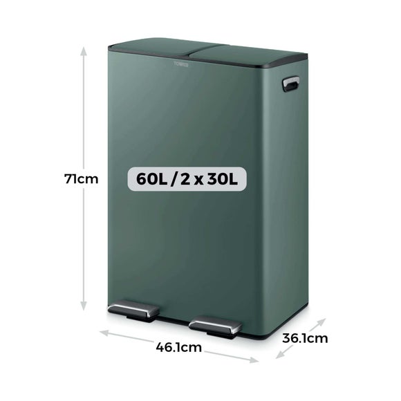 Tower 60L Recycling Pedal Bin, product image 14