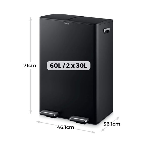 Tower 60L Recycling Pedal Bin, product image 22