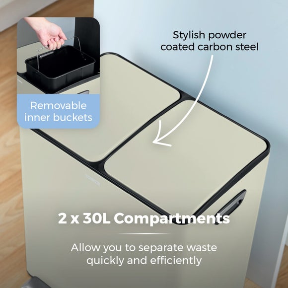 Tower 60L Recycling Pedal Bin, product image 5