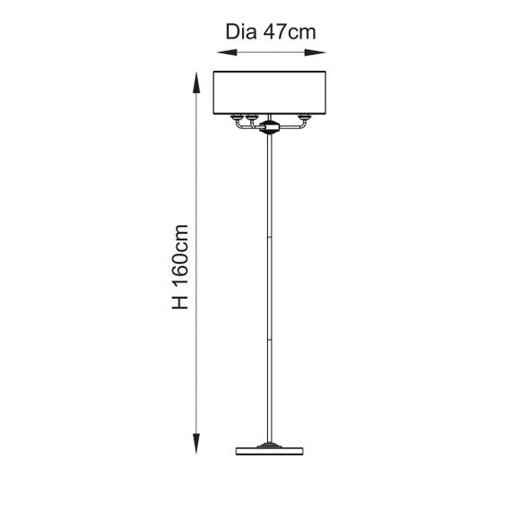 Vogue Sandringham 3 Light Floor Lamp, product image 12