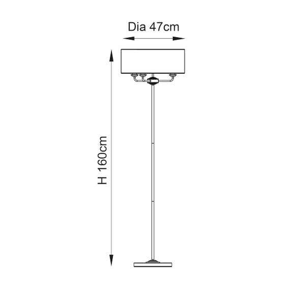 Vogue Sandringham 3 Light Floor Lamp, product image 6