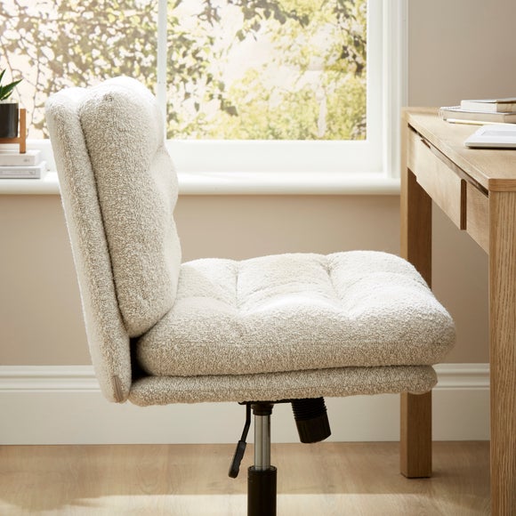 Bertha Tonal Boucle Wide Criss Cross Office Chair, product image 4