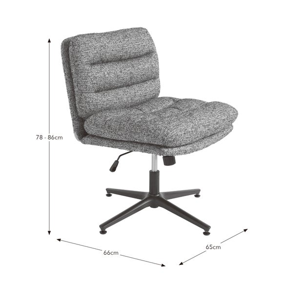 Bertha Tonal Boucle Wide Criss Cross Office Chair, product image 16