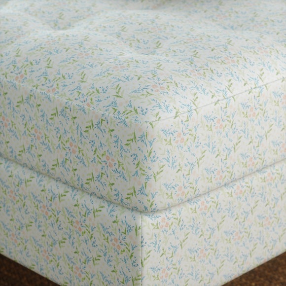 Zoe Ditsy Floral Square Storage Footstool