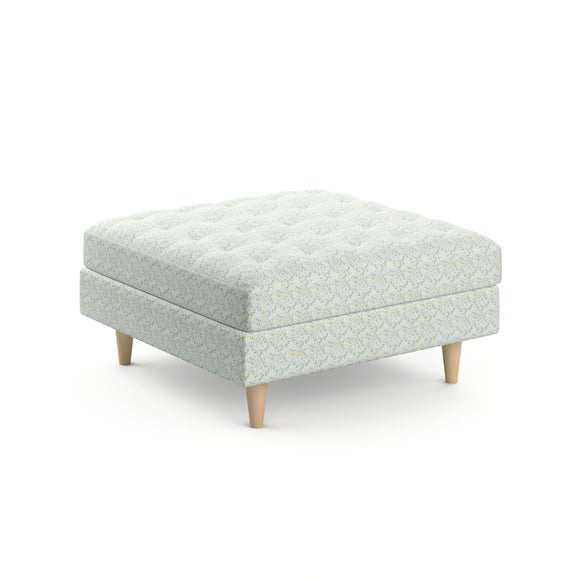 Zoe Ditsy Floral Square Storage Footstool