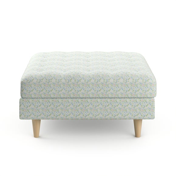 Zoe Ditsy Floral Square Storage Footstool