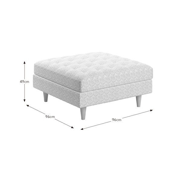 Zoe Ditsy Floral Square Storage Footstool
