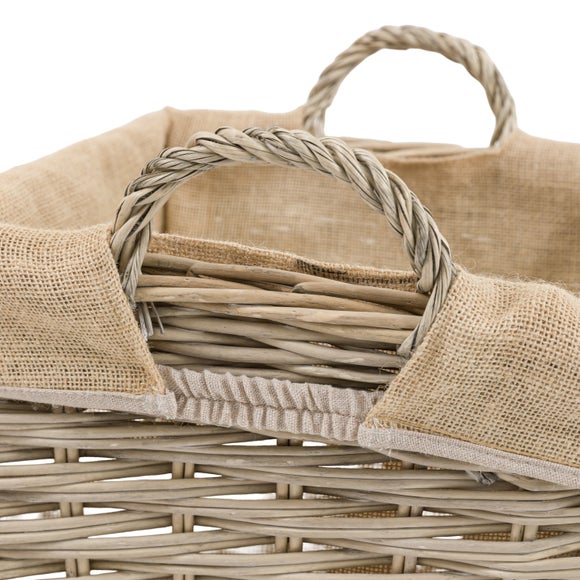 Cedar & Sage Set of 3 Faden Square Lined Baskets