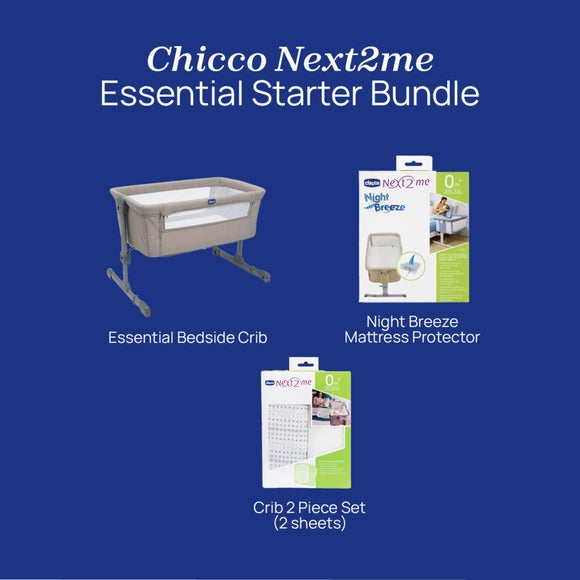 Chicco Next to Me Essential Crib with Mattress Topper and Sheets Bundle, product image 10