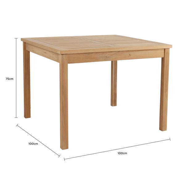 Teak Square Garden Dining Table