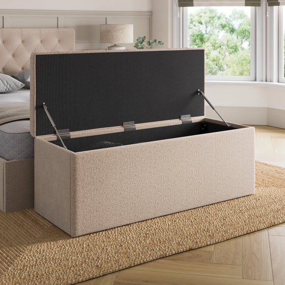Emberly Chenille End of Bed Storage Ottoman
