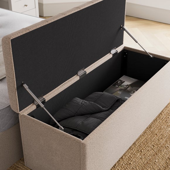 Emberly Chenille End of Bed Storage Ottoman