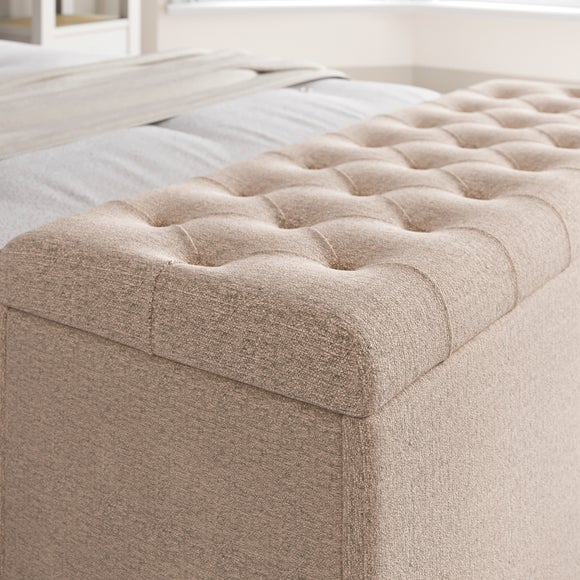 Emberly Chenille End of Bed Storage Ottoman