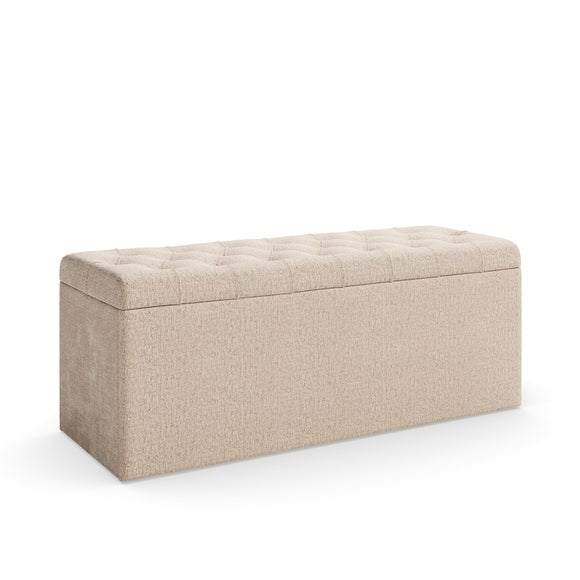 Emberly Chenille End of Bed Storage Ottoman