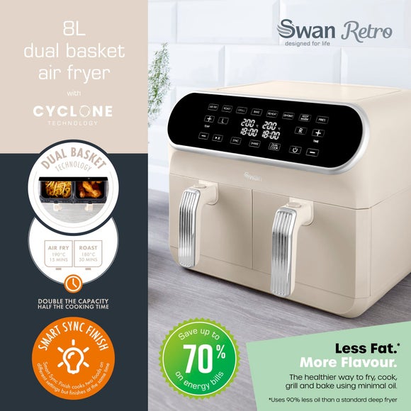 Swan Dual Baskets Air Fryer, product image 26