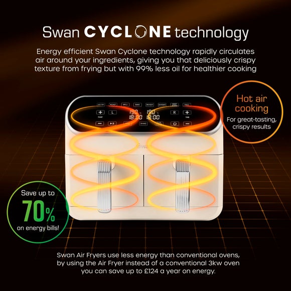 Swan Dual Baskets Air Fryer, product image 27