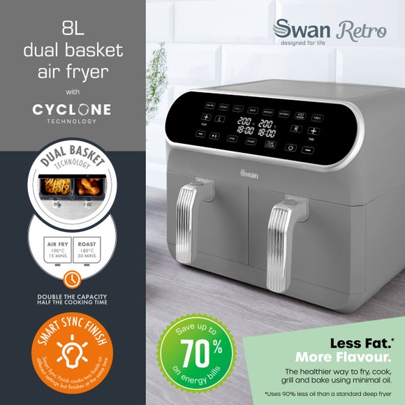 Swan Dual Baskets Air Fryer, product image 10