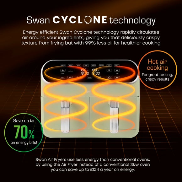 Swan Dual Baskets Air Fryer, product image 3